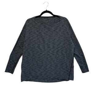 Lululemon Back In Action Long Sleeve Top Womens Sz L/XL Gray Heather Relaxed Fit
